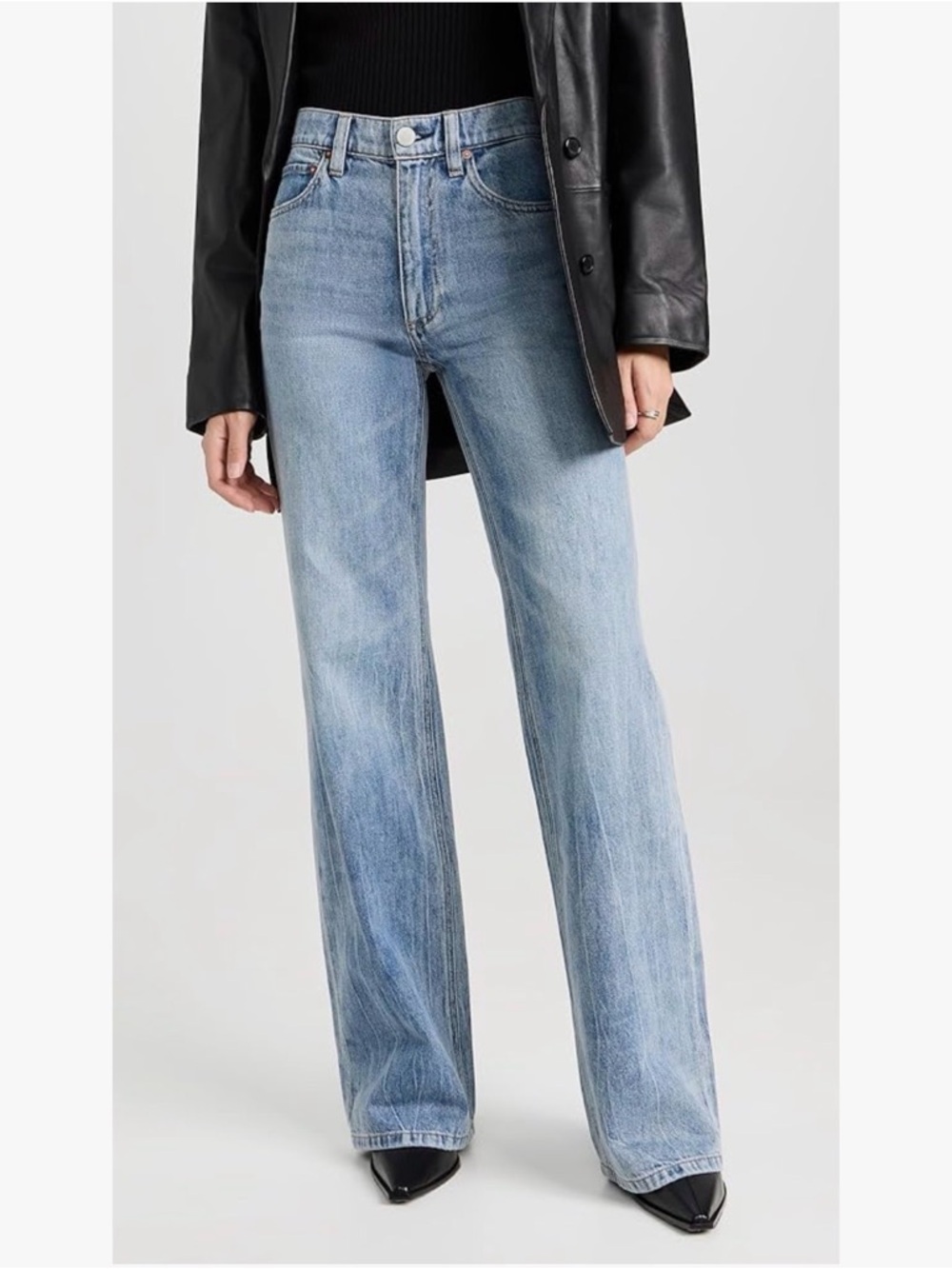 alice + olivia Women's Weezy Full Length Jeans Size 24 - Picture 2 of 8